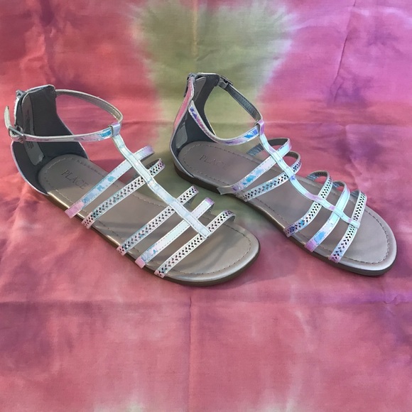 The Children's Place Holographic Gladiator Sandals - Picture 4 of 8